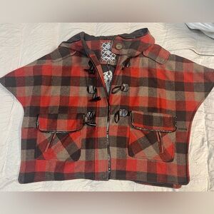 Brown and red poncho in excellent condition. Super warm.